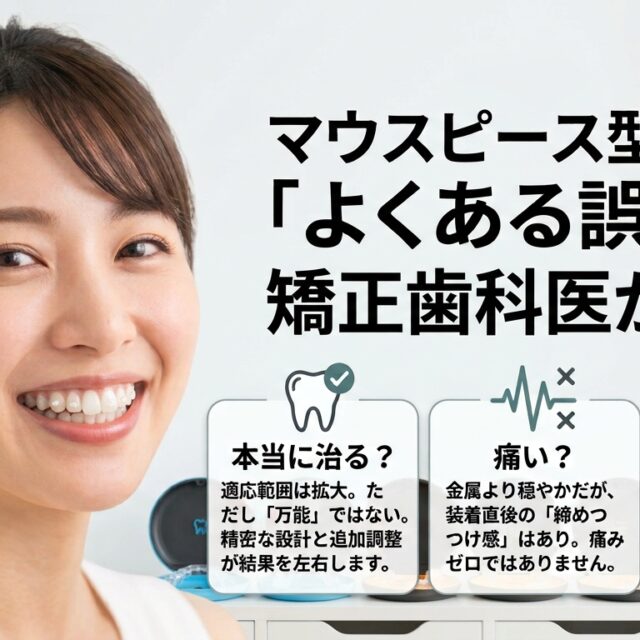 マウスピース型矯正装置（アライナー）のよくある誤解を矯正歯科医が検証｜堺市・鳳 しま歯ならび矯正歯科
